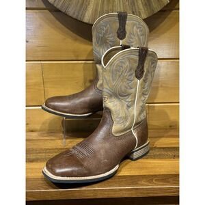 Ariat Quickdraw Western Boot Size 14D Square Toe Style 10002224 Brown Tan
